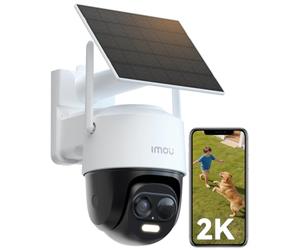 Imou 2K Cámara Vigilancia WiFi Exterior Solar, Cámara Sin Cable de Batería Duración de 365 Días de 5000mAh, Visión Nocturna en Color, Detección de Humana, Cell PT 2C 3MP y Panel Solar