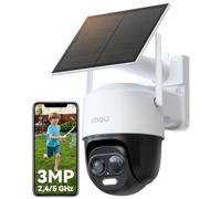 Imou Cámara Vigilancia Exterior Sin Cables Solar WiFi6 2K, PTZ 360°, IP65 | AOV Grabación 24/7, WiFi 6 Doble Banda, Detección PIR+Humano+Vehículo, Batería 5000mAh, Visión Nocturna Color