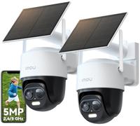 Imou Cámara Vigilancia Exterior Sin Cables Solar WiFi6 3K, PTZ 360°, IP65 | Pack2, AOV Grabación 24/7, WiFi 6 Doble Banda, Detección PIR+Humano+Vehículo, Batería 5000mAh, Visión Nocturna Color