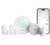 Imou Kit Alarma Casa WiFi, Sensor Movimiento, Matter, sin cuotas, Alexa | Control Remoto 3 Modos (hogar/ausente/desarmar); PIR 8 m 90°; Sirena; Zigbee; enlace cámaras Imou