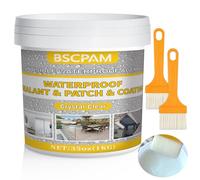 Impermeabilizante Transparente,1KG Revestimiento Impermeable Invisible,Pintura Impermeabilizante para Exteriores y Interiores,Sellador Impermeable para Terrazas,Pared,Baño