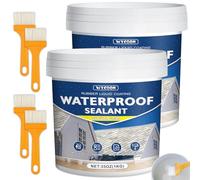 Impermeabilizante Transparente 2KG | Hidrofugante Invisible, Sellador Impermeable para Interiores y Exteriores | Reparación de Fugas en Baño, Inodoro, Tejado, Paredes, Azulejos