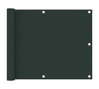 Impermeable Tela Oxford recubierta PU privacidad Parasol Exterior Verde | Toldo para balcón impermeable tela oxford verde oscuro 75x600 cm protección UV privacidad exterior con cuerda y ojales