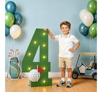Imprsv Decoraciones para fiestas de golf, números de marquesina de 3 pies de alto, grandes, iluminados, cuarto cuarto cuarto de golf, decoración de cumpleaños, centros de mesa, tablero de espuma