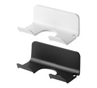 IMUSINICE 2 Unidades Soporte para Secador de Pelo Montado en Pared con Ranura para Almacenamiento de Cable Integrado, Plástico Resistente y Diseño Moderno para Baño