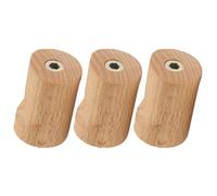 IMUSINICE Perchas de Pared de Madera de Haya para Guardar Ropa y Bolsos, Set de 3 Piezas Tornillos, Diseño Simple para Hogar y Armario, Capacidad de 10 Kg