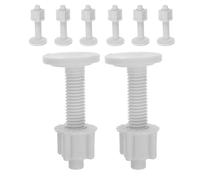 IMUSINICE Tornillos de Plástico Instalación Sencilla para Asiento de Inodoro 8 Fijación Firme y Extracción Rápida, Diseño de Tapón de Expansión de Goma para Reparación y Reemplazo en Baños
