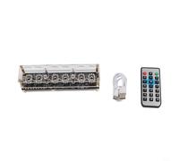 IN-12 Nixie Style - Reloj tubular de 4 dígitos con mando a distancia, retroiluminación RGB, USB-C DC5V, reloj de mesa retro para escritorio y decoración, versión premium (Excluding pipes)