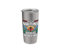 In The Waiting God Is Working Vaso térmico de acero inoxidable de doble pared