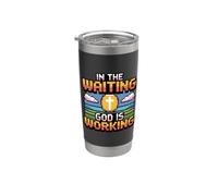 In The Waiting God Is Working Vaso térmico de acero inoxidable de doble pared