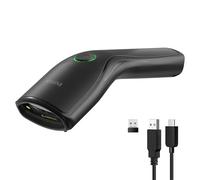 Inateck Escáner de Códigos de Barras 2D Inalámbrico, Lector QR Portátil con LED de Estado Multicolor, Diseño Ergonómico Ultraligero de 108g, Escáner Bluetooth, Batería Recargable Sustituible, N6057