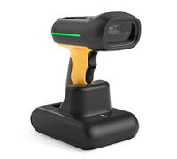 Inateck IP66 - Lector de código de barras inalámbrico 2D con pantalla y estación de carga