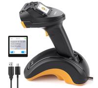 Inateck Lector Codigo Barras Bluetooth,Escaner codigo de Barras 2D 1D,QR Lector codigo Barras con Pantalla Táctil y Base Inteligente,CMOS+CCD Duales Módulos, Compatible con App SDK,P8