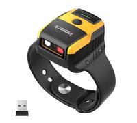 Inateck Lector Código de Barras Inalámbrico 1MP 2D QR, Escáner de Muñeca Manos Libres con Control por Voz, Inclinación Ergonómica 10°, Bluetooth 5.3, Ligero 60g para Clasificación, Nano 370