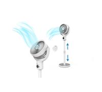 INCA IAF-01B Ventilador con aspas con batería, motor BLDC y 5 velocidades, blanco