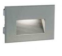 INCASSO LED DA PARETE 3W LUCE CALDA 3000K PER ESTERNO IP65 EN ALUMINIO COLOR GRI