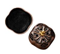 Incense Holder, Incense Cone Censer, 1,37 x 1,29 pulgadas Zinc Alloy Portable Rustic, Aromatherapy Ornament for Meditation, Yoga Studio, Spa, Living Room and Home Decor