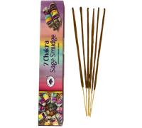 Incienso Atado 7 Chakras Tree Green Tree - Premium Masala Sticks - 1 cajetilla de 15gr.
