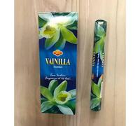 Incienso de Vainilla SAC - Pack de 1 cajas de 6 tubos | Aromas Relajantes | Vainilla, Vainilla Canela,Vainilla Fresa,Vainilla Naranja y Vainilla Rosa | Antiestrés, Meditación y Bienestar - Hulehule