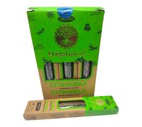 Incienso Natural Orgánico Citronela de Ullas - Varillas Hechas a Mano - Caja Completa 12 Cajitas x 25 g (300 g) - Hecho en India
