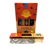 Incienso Orgánico Canela Ullas Hechos a Mano sin Mano de Obra Infantil y con Aceites Naturales, 12 Cajitas de 25g c/u.