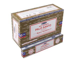 Incienso Palo Santo Satya - Pack 12 Cajas de 15g | Aroma Espiritual y Duradero | Combustión Lenta 35-40 min | Fragancia Natural Premium