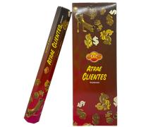 Incienso SAC Atrae Clientes - Caja de 6 paquetes hexagonales de 20 barritas 120 barritas de incienso Jazmín y Ámbar
