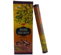 Incienso SAC Ruda Palo Santo - Caja de 6 paquetes hexagonales de 20 barritas 120 barritas de incienso