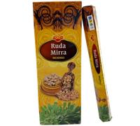 Incienso SAC Ruda y Mirra - Caja de 6 paquetes hexagonales de 20 barritas 120 barritas de incienso