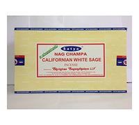 Satya Incienso en varillas California White Sage (Salvia blanca) Nag Champa 12 x 15 g