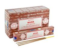 Incienso Satya Nag Champa, Goloka, Super Hit, Palo Santo, Natural, Rosa, Namaste, Reiki, Jazmin, Ruda, Karma, Musk, Tulsi, Opio, Patchouli, Money, Nirvana, Palo Santo, Vainilla, Salvia Blanca, Canela,