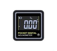 Inclinómetro digital compacto 4x90 ° Rango Ángulo Medida Herramienta ±0.2° Precisión Inglete Sierra Guía Fuerte Imán Ingeniería Maquinaria Negro 36mm