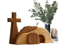 Including Empty Tomb And Cross | Wooden Empty Tomb Set With Cross Jesus