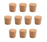INCREWAY 10 tapones de corcho de madera, tapones cónicos para botellas de vino, tapones de repuesto para botellas de cerveza, sellador de tarros de botellas de vidrio