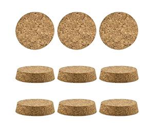 INCREWAY Tapones de Corcho Cónicos, 10 Unidades de Tapones de Corcho de Madera Duraderos para Botellas de Vino y Botellas de Vidrio