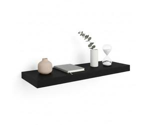 INDE MOBLEKIT | Estante Flotante Negro 60x23.5x3.8 cm de Madera con Acabado Mate, Balda Flotante para Montaje en Pared, Estantería Decorativa Estilo Moderno y Funcional