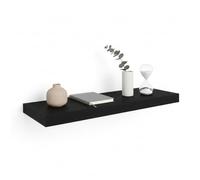 INDE MOBLEKIT | Estante Flotante Negro 80x23.5x3.8 cm de Madera con Acabado Mate, Balda Flotante para Montaje en Pared, Estantería Decorativa Estilo Moderno y Funcional