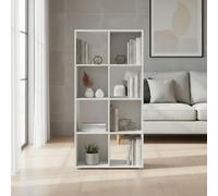 INDE MOBLEKIT | Estantería Cubo 8 Compartimentos 61.2x29.7x120.8 cm, Estantería Blanca de Madera para Libros, Librería Infantil Modular, Mueble Almacenaje para Dormitorio o Entrada
