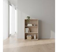 INDE MOBLEKIT | Estantería de Madera Rectangular 3 Niveles 60x29.7x90 cm Roble Claro, Acabado Mate, Estantería de Almacenaje Moderna para Dormitorio, Oficina o Salón