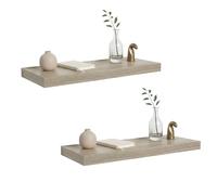 INDE MOBLEKIT | Set 2 Baldas Flotantes Color Madera 80x23.5x3.8 cm de Madera con Acabado Mate, Estantes Flotantes para Montaje en Pared, Estantería Decorativa Estilo Moderno y Funcional