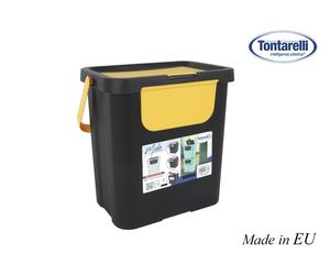 Inde Papelera con Asa Moda Double 24L Amarillo/Negro