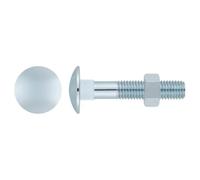 Index D603908060 - Tornillo metrico carrocero DIN-603 + tuerca DIN-934 zincados M8x60