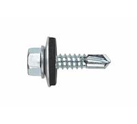 Index Fixing Systems ABE166350 DIN-7504-K autotaladrante de Cabeza Hexagonal Estampada. Tornillo con arandela ARVUL 6,3 x 50, Gris, 6,3 x 50 mm, P16, Set de 500 Piezas