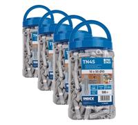 Index Fixing Systems TN4S EP Taco de Nylon de 4 Segmentos para Todo Tipo de Materiales, 8 x 40 mm, Set de 500 Piezas (Paquete de 4)