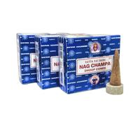 India - Nag Champa - Conos de Incienso Floral - Aroma Distintivo - 12 Unidades