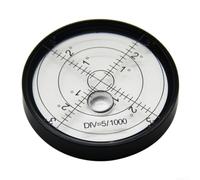 Indicador de burbuja de nivel redondo de acero inoxidable para alineación horizontal precisa del equipo de taller y de los tocadiscos con la exhibición líquida verde 60x10mm (A)