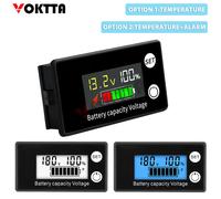 Indicador de capacidad de batería de DC8-100V, medidor de electricidad Digital LCD, plomo-ácido, litio, vida útil, probador de voltaje PO4 para coche y motocicleta Optiona C