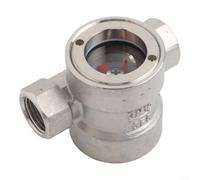 Indicador de flujo de acero inoxidable 304 con mirilla para tuberías, agua, aceite, gas, ácidos, álcalis, DN10-DN50 PN1.6, montaje de rosca horizontal vertical, monitor de flujo robusto para la