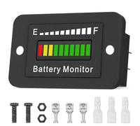 Indicador Medidor Batería LED 12V 24V 36V 48V 60V 72V, Monitor Capacidad Batería IPX65 Resistente al Agua, Dispositivo Visualización Voltaje, para Carrito Golf Cart, Club Car, Travel Trailer,Forklift