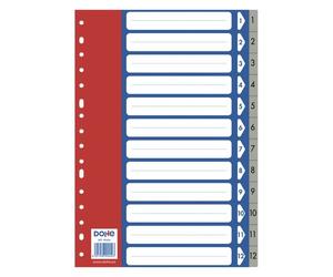 Indice dohe pp numerico fº pestañas 1-12 16 taladros gris